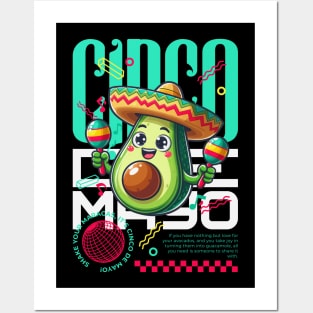 Cinco De Mayo Avocado Posters and Art